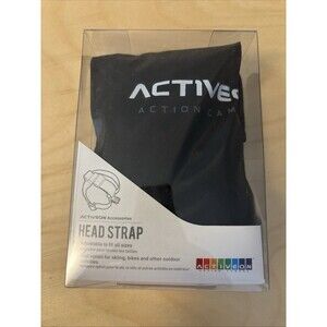 ACTIVEON Head Strap for ACTIVEON Action Cameras Adjustable fit all sizes Black